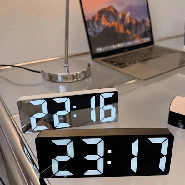 Dijital Sese Duyarlı Alarmlı Masa Saati - 3