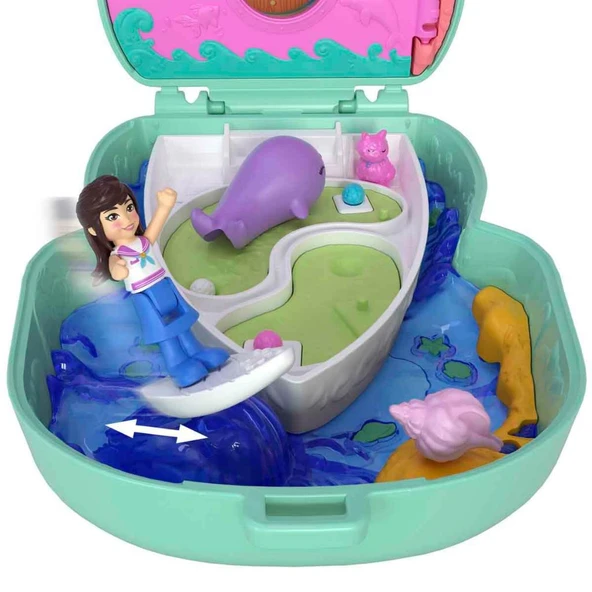 Polly Pocket ve Maceraları Kompakt Oyun Seti Kedi JFG56-JCR37 - Resim 7