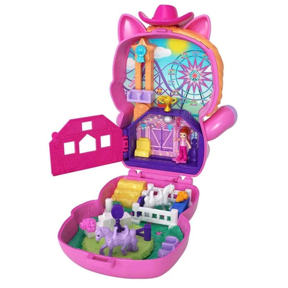 Polly Pocket ve Maceraları Kompakt Oyun Seti Midlli JFG56-JCR39 - Resim 2