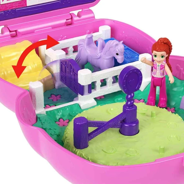Polly Pocket ve Maceraları Kompakt Oyun Seti Midlli JFG56-JCR39 - Resim 3
