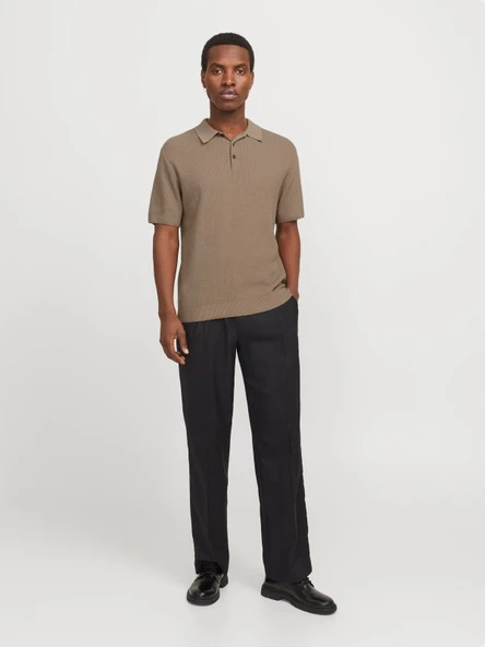 JPRCCCOOPER KNIT POLO SS SN Greige Greige M - 4
