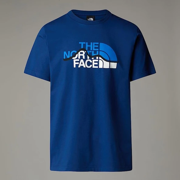 M SS MOUNTAIN LINE TEE BLUE BLUE XS - 2
