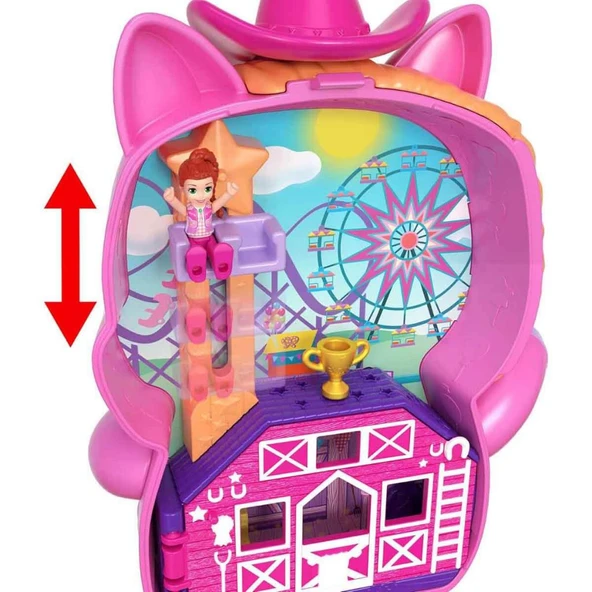 Polly Pocket ve Maceraları Kompakt Oyun Seti Midlli JFG56-JCR39 - Resim 7