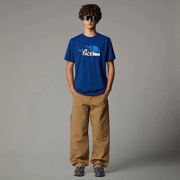 M SS MOUNTAIN LINE TEE BLUE BLUE XS - 4