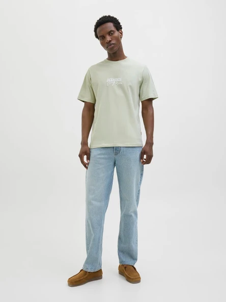 JORALMERIA BRANDING TEE SS CREW NECK Celadon Tint Celadon Tint L - Resim 4
