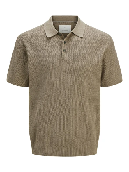 JPRCCCOOPER KNIT POLO SS SN Greige Greige L - 2