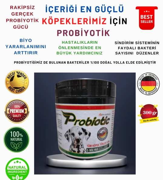 Organik Probiyotik Köpeklerimiz Hastalanmaya Son 300 gr