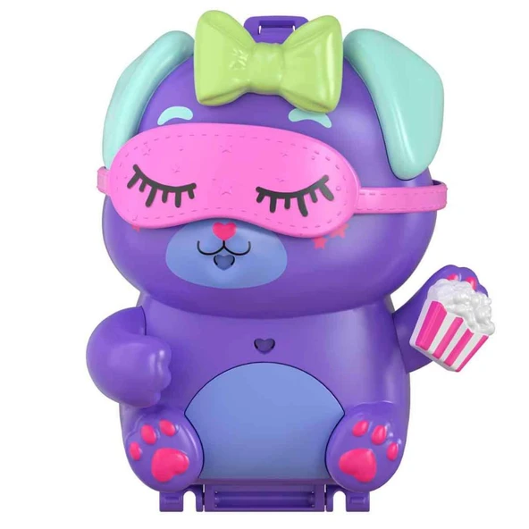 Polly Pocket ve Maceraları Kompakt Oyun Seti Göz Bantlı Köpek JFG56-JCR38 - 4