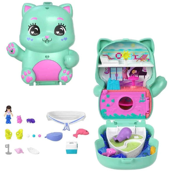 Polly Pocket ve Maceraları Kompakt Oyun Seti Kedi JFG56-JCR37