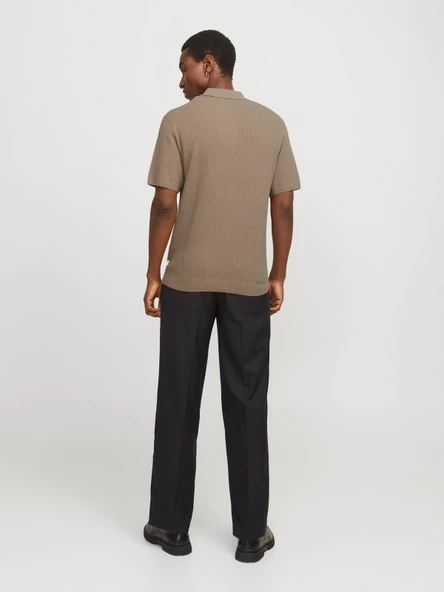 JPRCCCOOPER KNIT POLO SS SN Greige Greige S - Resim 3