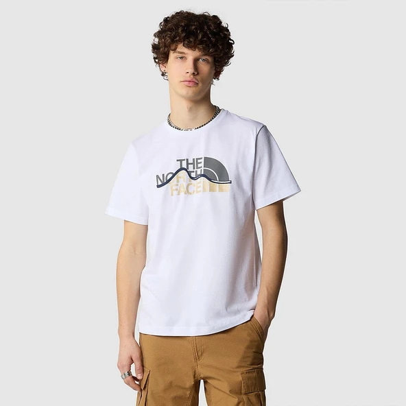 M SS MOUNTAIN LINE TEE White White S