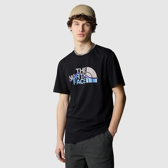 M SS MOUNTAIN LINE TEE Black Black XL