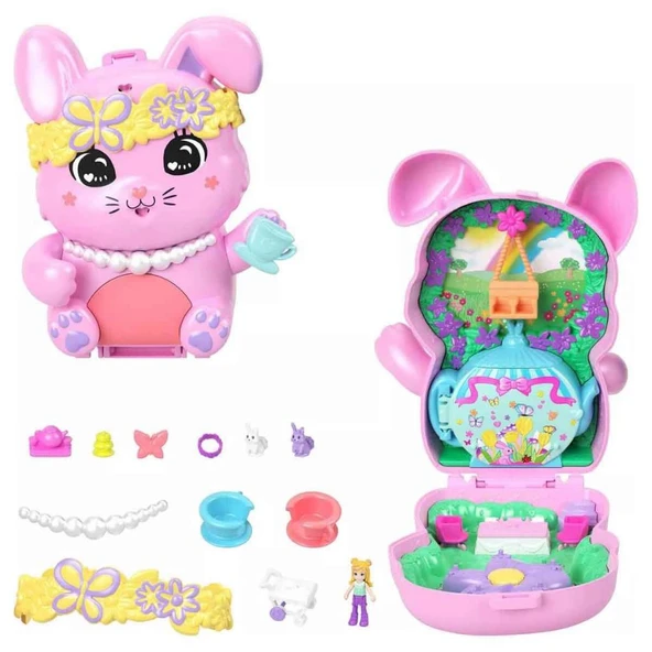 Polly Pocket ve Maceraları Kompakt Oyun Seti Tavşan JFG56-JCR40 - 2