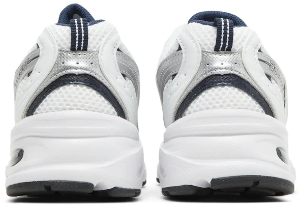 New Balance 530 White Silver Navy Spor Ayakkabı - 6