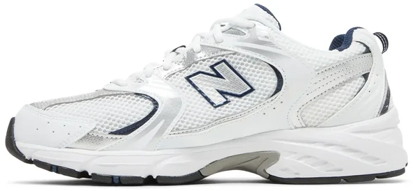 New Balance 530 White Silver Navy Spor Ayakkabı - 3