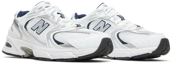 New Balance 530 White Silver Navy Spor Ayakkabı - 8