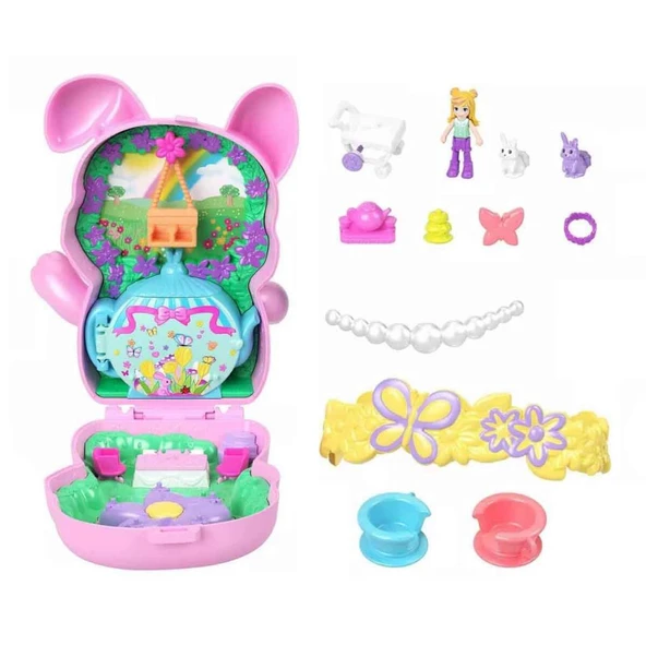 Polly Pocket ve Maceraları Kompakt Oyun Seti Tavşan JFG56-JCR40 - 6