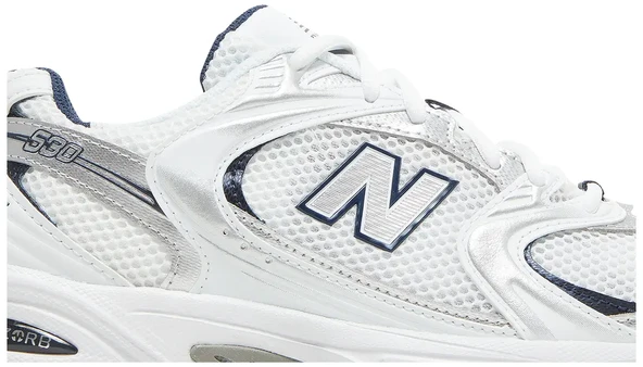 New Balance 530 White Silver Navy Spor Ayakkabı - 2