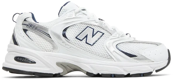 New Balance 530 White Silver Navy Spor Ayakkabı