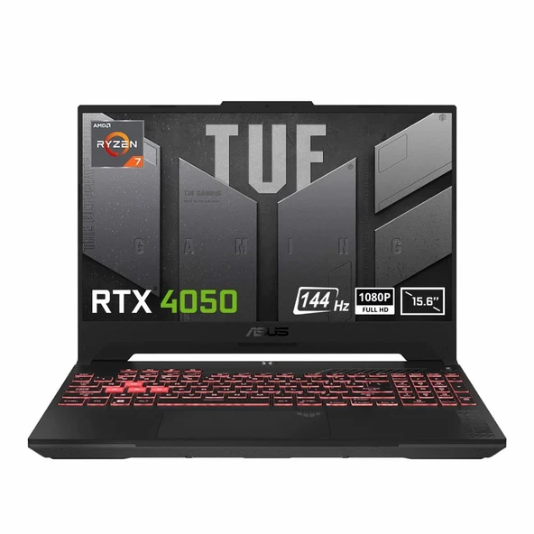 Asus Tuf Gaming FA507NUR-LP075 Ryzen 7-7435HS 16GB 512GB SSD RTX4050 15.6" 144Hz FreeDOS Notebook
