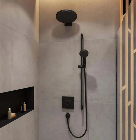 Hansgrohe Pulsify S Tepe duşu 260 1jet EcoSmart Mat Siyah 24141670 - 3