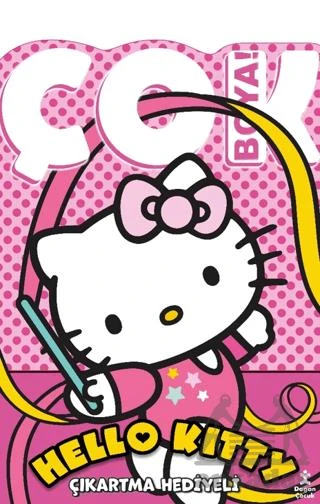 Hello Kitty - Çok Boya! Çıkartmalı Dev Boyama Kitabı - Kolektif