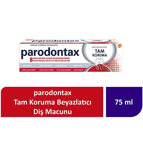 Parodontax Tam Koruma Beyazlatıcı Florürlü Diş Macunu 75 ml - 2