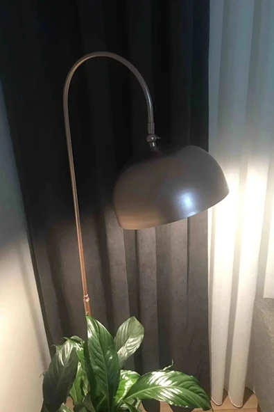 Lambader Eskitme Metal Gövde Modern Tasarım Ayarlanabilir Başlık Yerden Dekoratif Aydınlatma 160 cm - 3