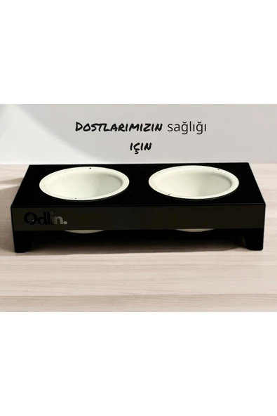 Mama Kabı Çelik Kase Kedi Köpek Mama Kabı 2'li Odlin 1 Litre Hacim