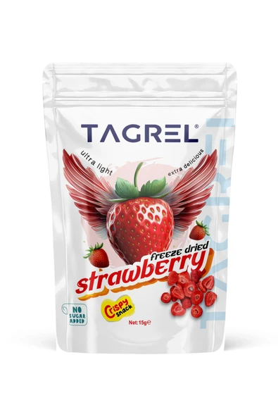 Çilek Kurusu 15gr. Sağlıklı Atıştırmalık Meyve Cipsi Dondurularak Kurutulmuş Freeze Dried Strawberry
