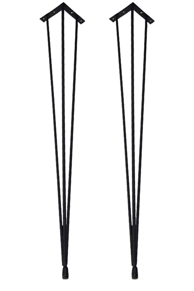 Firkete 85 Cm Petek Üstü Dresuar Masa Ayağı Mat Siyah 7 Milim Dolu Demir (2 Adet Ayak) ürün görseli 1