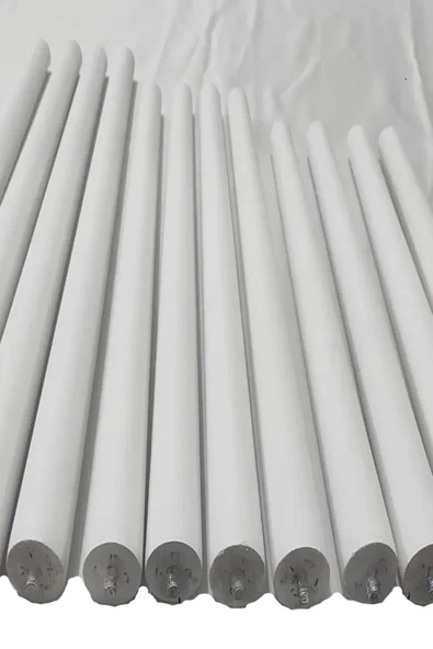 Beyaz 5 Adet Lüks 60 Cm Konik Ahşap Masa Ayağı Çap: 4,2 Cm Hobi Dıy (VİDA VE APARATLARIYLA BİRLİKTE) - 3