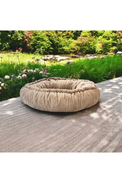 Kedi - Köpek Yatağı Didim Model 50*50 Cm Şık Tasarım Rahat ve Yıkanabilir Minder Kumaş - 3