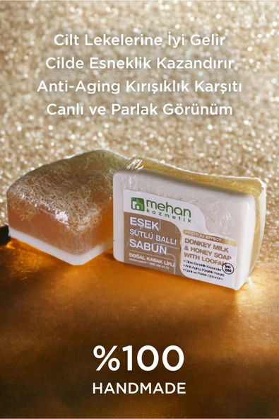 Doğal Kabak Lifli El Yapımı Ballı Eşek Sütlü Sabun