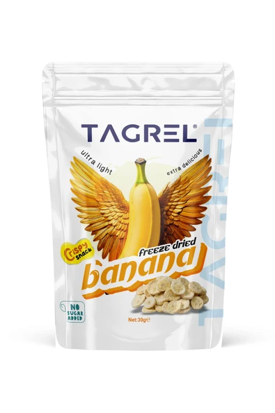 Muz Kurusu 30gr. Sağlıklı Atıştırmalık Meyve Cipsi Dondurularak Kurutulmuş - Freeze Dried Bananas