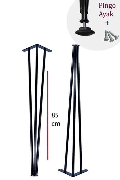 85 Cm Petek Üstü Raf & Dresuar Ayağı Metal Profil Boru Firkete Ayak Yüksek Bar Masası 2 Adet Pingolu