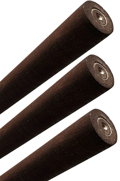 3 Adet Ceviz Vernikli Konik Ahşap Masa Ayağı 55 cm Açılı Aparat ve Montaj Vidası Dahil Kayın Ağacı - Resim 2