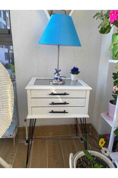 42 Cm Metal Firkete Ayak Masa Orta Sehpa Zigon Kütük Kaşıklık Sandık Siyah Dıy -1 Adet Ayak - Resim 3