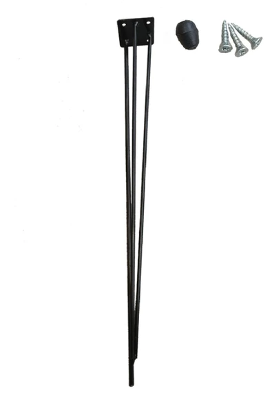Metal Firkete Ayak 50 Cm 4'lü Set Kaşıklık Orta Sehpa Zigon Kütük Ayak - 2