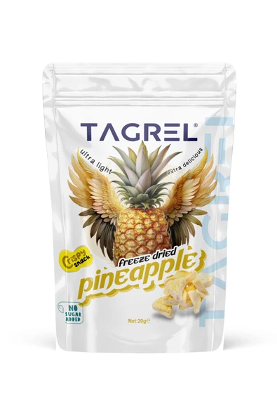 Ananas Kurusu 20gr. Sağlıklı Atıştırmalık Meyve Cipsi Dondurularak Kurutulmuş Freeze Dried Pineapple