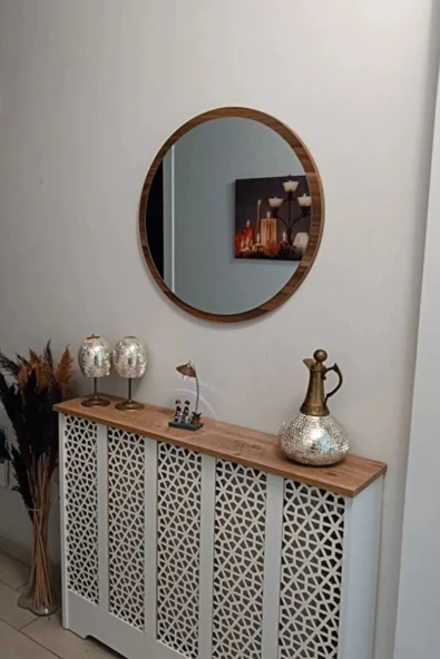45 Cm Çap Banyo & Makyaj Aynası Yuvarlak | Antre Hol Koridor Duvar Salon Mutfak Ofis Dekoratif Ayna