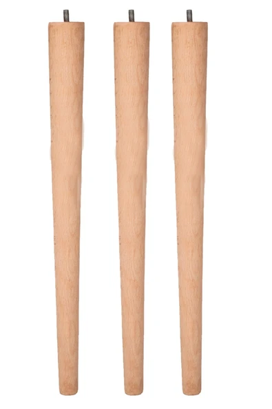 Ahşap Ham Ayak 40 Cm 3'lü Set Kütük Masa Orta Sehpa Zigon Ayağı - Resim 2