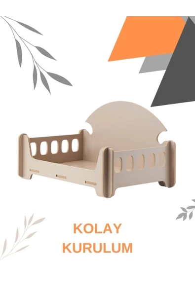 Taht Kedi Köpek Yatağı Ergonomik 30*50 Cm Yıkanabilir Duck Kumaş Minderi Ile Beraber - 3