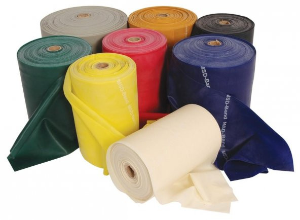 MVS PİLATES & YOGA 
EGZERSİZ BANDI , THERABAND SARI RENK(EN HAFİF) 45.5 MT - 2