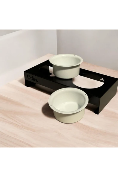 Mama Kabı Çelik Kase Kedi Köpek Mama Kabı 2'li Odlin 1 Litre Hacim - 2