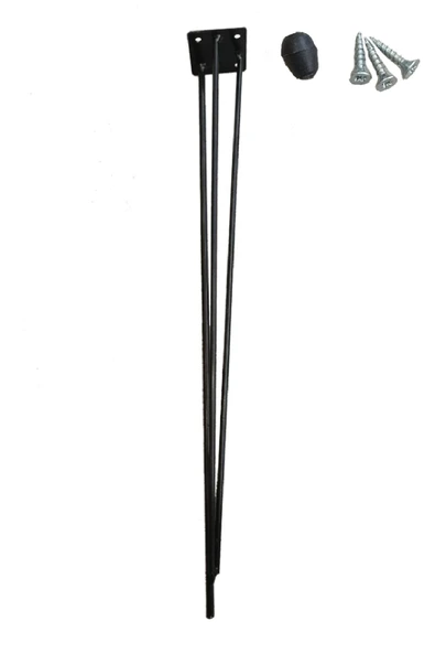 46 Cm Metal Firkete Ayak Masa Orta Sehpa Zigon Kütük Kaşıklık Sandık Siyah Dıy (1 ADET AYAK) ürün görseli 1