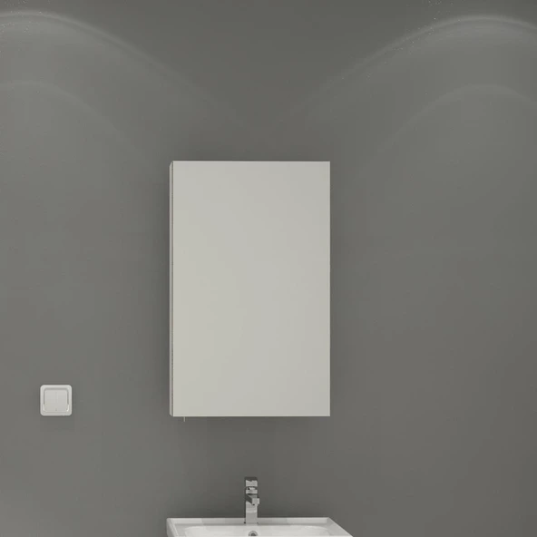 Denko Terra 50 cm MDF Alize Banyo Dolabı Aynalı Üst Modül