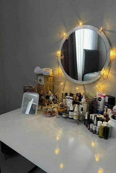 45 Cm Çap Banyo & Makyaj Aynası Yuvarlak | Antre Hol Koridor Duvar Salon Mutfak Ofis Dekoratif Ayna