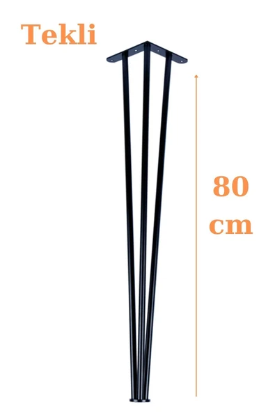 80 Cm Petek Üstü Raf & Dresuar Ayağı Metal Profil Boru Firkete Ayak Yüksek Bar Masası - Pingolu