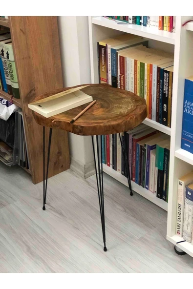 42 Cm Metal Firkete Ayak Masa Orta Sehpa Zigon Kütük Kaşıklık Sandık Siyah Dıy -1 Adet Ayak - Resim 2